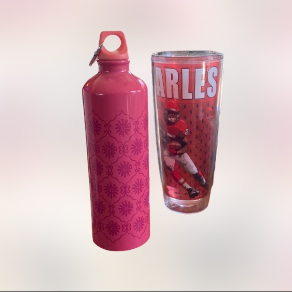Pioneer Woman Pink Water Bottle 25oz Stainless Steel BPA Free
